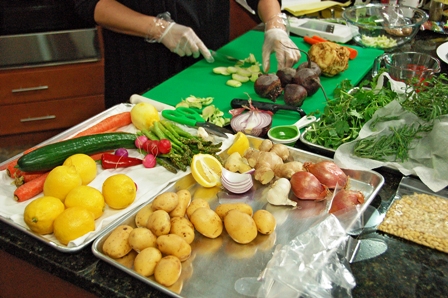 veggies - making salads